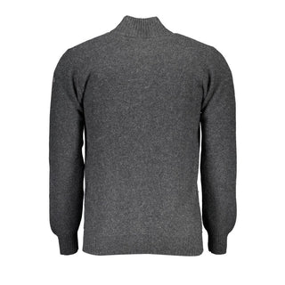 Herren Strickjacke aus grauer Wolle