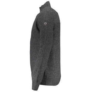 Herren Strickjacke aus grauer Wolle