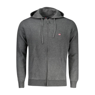Grauer Polyamid Herren Cardigan