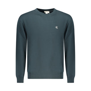 Blue Cotton Men Sweatshirt