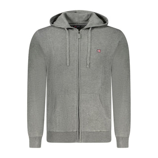 Grigio Poliammide Mens Cardigan