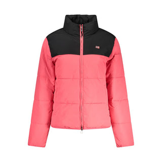 Chaqueta de poliamida rosa para mujer