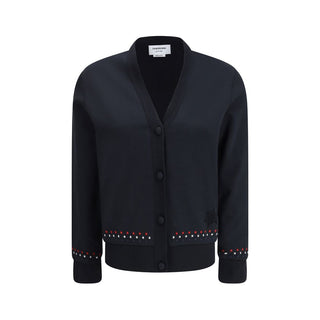 Schwarze Strickjacke aus Baumwolle