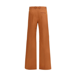 Braune ausgestellte Baumwollhose