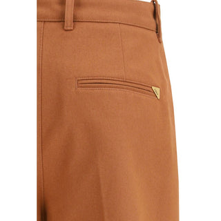 Braune ausgestellte Baumwollhose
