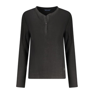 Schwarzer Polyesterpullover für Damen