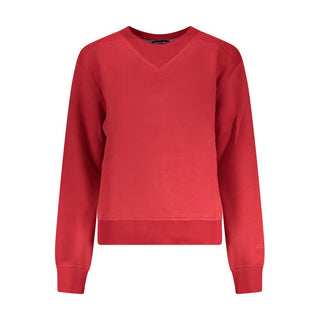 Sudadera roja de algodón para mujer