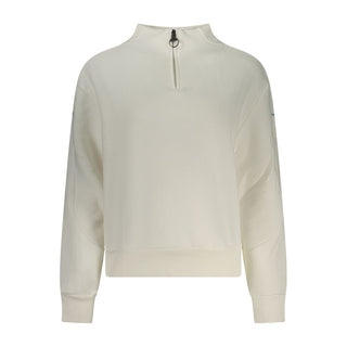 Sudadera blanca de algodón para mujer