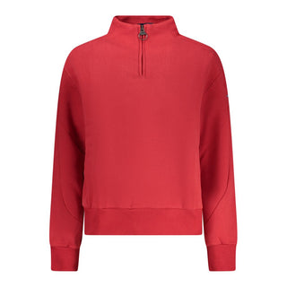 Sudadera roja de algodón para mujer