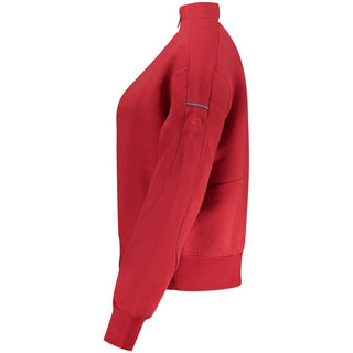 Sudadera roja de algodón para mujer