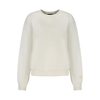 Sudadera blanca de algodón para mujer