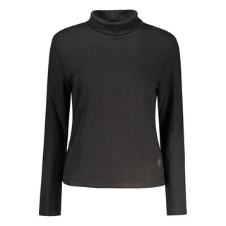 Schwarzer Polyester-Damenpullover