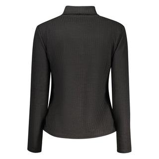 Schwarzer Polyester-Damenpullover