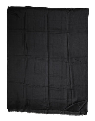 Black Cashmere Knit Neck Wrap Shawl Scarf