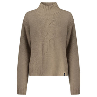 Brauner Polyamid Damenpullover