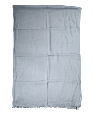 Hellblauer Kaschmir-Strickschal