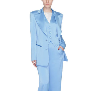 Blazer azul de poliéster