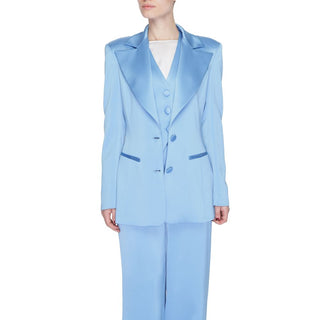 Blazer azul de poliéster