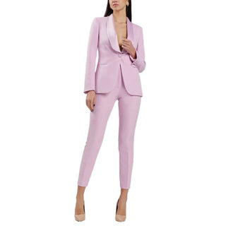 Pantalones de poliéster morado