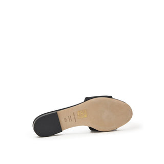 Black Polyester Slippers