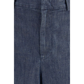 Blaue Bermuda-Shorts aus Baumwolle