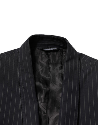 Dark Gray Stripes 1 Button Suit Jacket Blazer