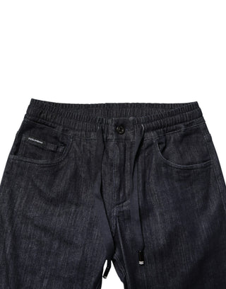 Black Cotton Stretch Skinny Denim Men Jeans
