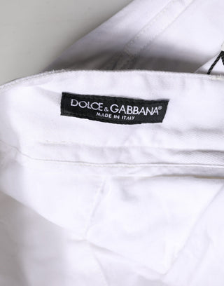 Pantalones cargo de mezclilla para hombre de algodón blanco