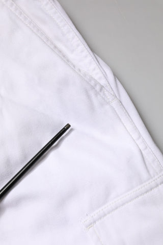 Pantalones cargo de mezclilla para hombre de algodón blanco