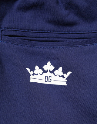 Pantalones jogger de cintura media para hombre de algodón azul