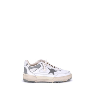 Graue Kalbsleder Chunky-Sneaker aus Rindsleder