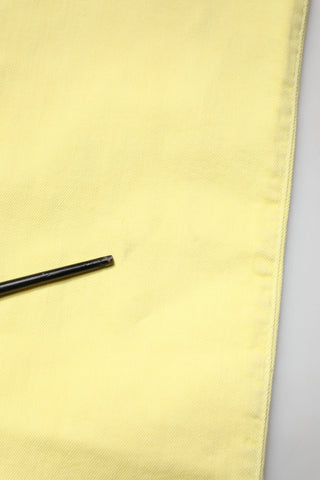 Jeans rectos de mezclilla para hombre de ajuste recto y cintura media amarillos