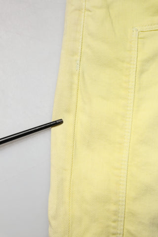 Jeans rectos de mezclilla para hombre de ajuste recto y cintura media amarillos