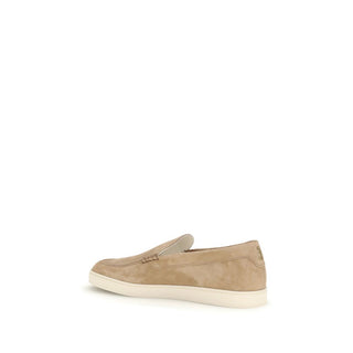 Mocasines slip-on Bos Taurus de cuero de becerro beige