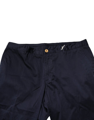 Navy Blue Skinny Chino Mid Waist Men Pants
