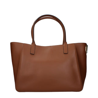 Bolso de Mano de Cuero Marrón