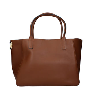 Bolso de Mano de Cuero Marrón