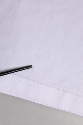 White Cotton Pocket Short Sleeves T-shirt
