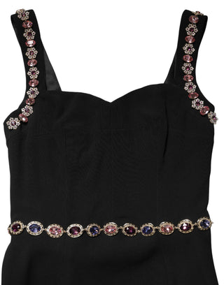 Black Embellished Sheath MermaidGown Dress