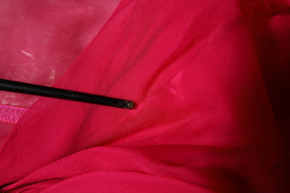 Pink Silk Embellished A-line Midi Dress