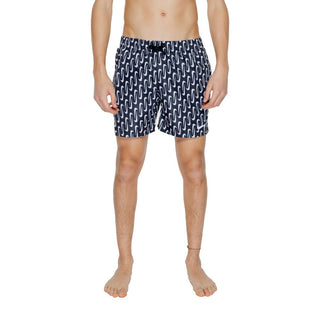 Bañador tipo short negro de poliéster