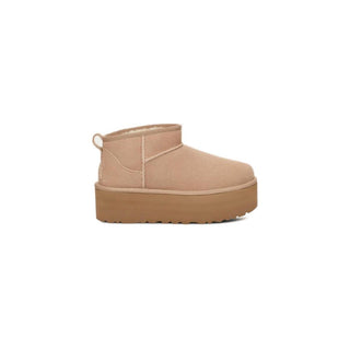 Beige Wildleder-Stiefeletten