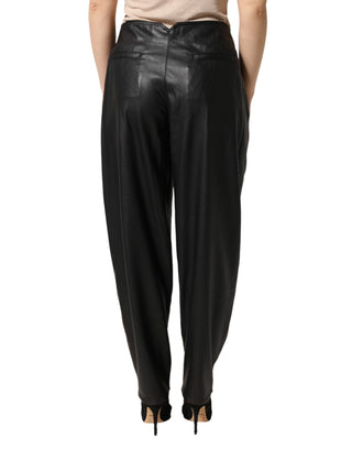 Pantalones cónicos negros con adornos