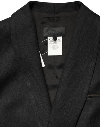 Black Double Breasted Pants Blazer Jacket 2 Piece Suit