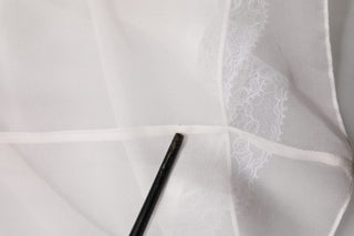 White Ruffles Lace Long Sleeve Blouse Top