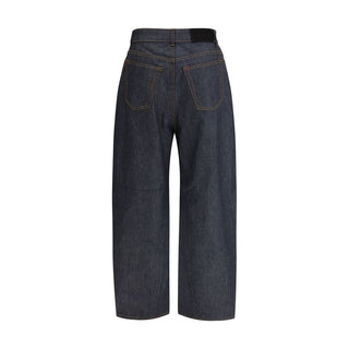 Jeans azules de algodón denim