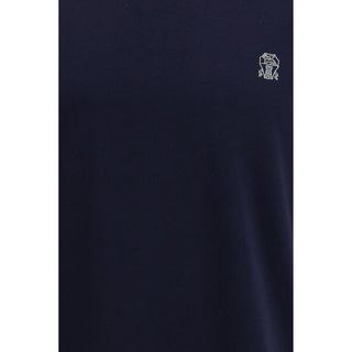 Blaues Baumwoll-T-Shirt