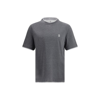 Graues Baumwoll-T-Shirt