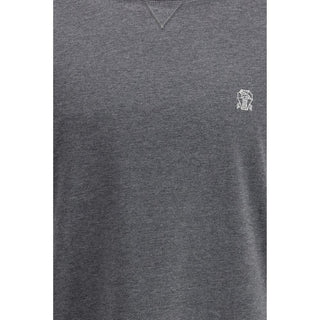 Graues Baumwoll-T-Shirt