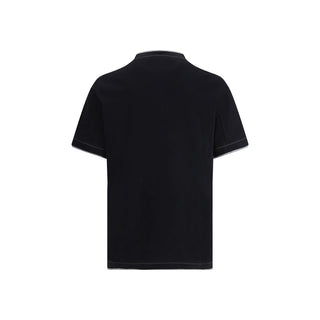 Schwarzes Baumwoll-T-Shirt